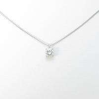 K18WG ソリティア ダイヤモンドネックレス10％引き