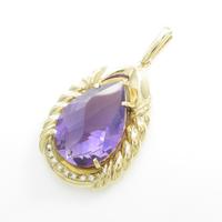 K18YG アメジストペンダント
