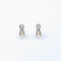 K18PG／K18YG フラワー ダイヤモンドピアス