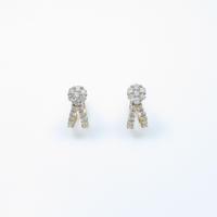 K18PG／K18YG フラワー ダイヤモンドピアス