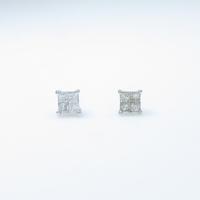 K18WG ダイヤモンドピアス