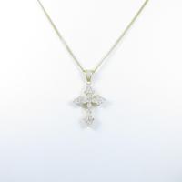 K18YG クロス ダイヤモンドネックレス