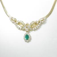 K18YG エメラルドネックレス5％引き