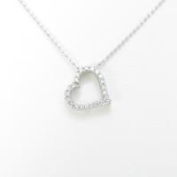 K18WG ハート ダイヤモンドネックレス10％引き