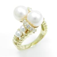 K18YG アコヤパールリング5％引き