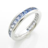 K18WG フルエタニティ サファイヤリング