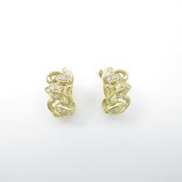 タサキ リーフ ダイヤモンドイヤリング