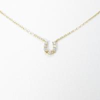 アガット ホースシュー ダイヤモンドネックレス