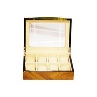 【新品】茶木目柄 時計ケース 8本用