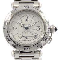 カルティエ W31037H3 パシャGMTパワーリザーブ 自動巻