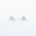 K18PG ダイヤモンドピアス 0．362ct・0．395ct・J・I1・GOOD