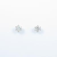 K18PG ダイヤモンドピアス 0．362ct・0．395ct・J・I1・GOOD