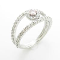 K18WG ダイヤモンドリング 0．083ct・LPP・VS2