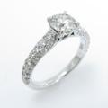 K18WG ダイヤモンドリング 0．566ct・FaB・SI2・VG