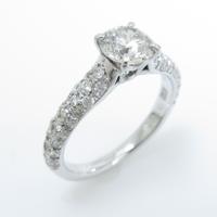 K18WG ダイヤモンドリング 0．566ct・FaB・SI2・VG