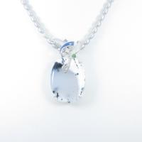 K18WG／シルバー カラーストーンネックレス