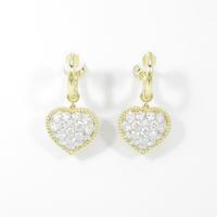 ギメル ハート ダイヤモンドイヤリング