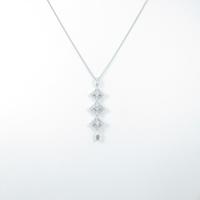 K18WG 2WAY ダイヤモンドネックレス