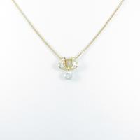 K18YG／PT ダイヤモンドネックレス