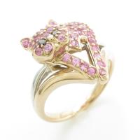 K18PG／K18WG キャット ピンクサファイヤリング