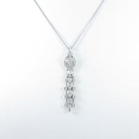 K18WG／PT ダイヤモンドネックレス