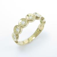 K18YG ダイヤモンドピンキーリング