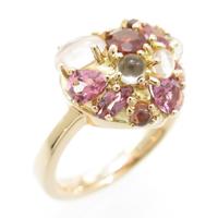 ルジアダ ハート カラーストーンリング