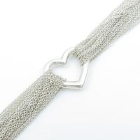 ティファニー 10ロウチェーントグル ハート ブレスレット