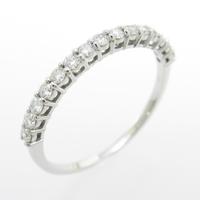 【リメイク】K18WG ハーフエタニティ ダイヤモンドリング