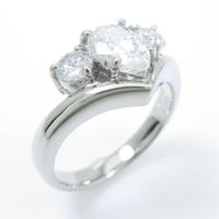 プラチナダイヤモンドリング 1．009ct・H・I1・ペアシェイプ