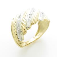 K18YG／PT ダイヤモンドリング