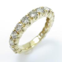 K18YG ハーフエタニティ ダイヤモンドリング