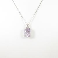 K18WG アメジストネックレス