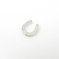 K18WG ホースシュー ダイヤモンドペンダント