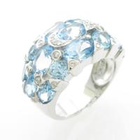 585WG ブルートパーズリング