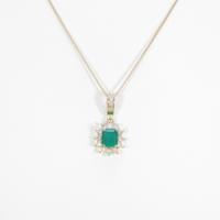 K18YG エメラルドネックレス