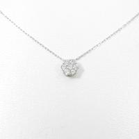 【リメイク】K18WG フラワー ダイヤモンドネックレス