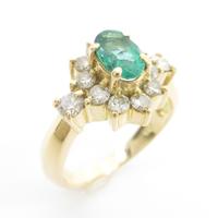 K18YG エメラルドリング