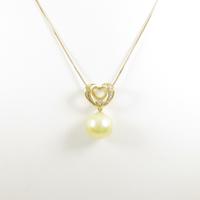 K18YG ハート シロチョウパールネックレス