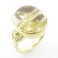 K18YG ルチルクオーツリング