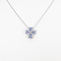 K18WG サファイヤネックレス