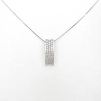 K18WG パヴェ ダイヤモンドネックレス