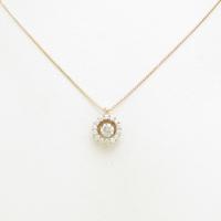 【新品】K18PG ダイヤモンドネックレス 0．319ct・E・SI2・VG