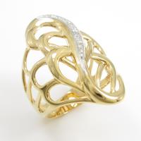 K18YG／PT ダイヤモンドリング