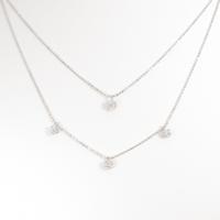 K18WG ダイヤモンドネックレス