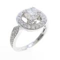 K18WG ダイヤモンドリング 1．008ct・H・I1・VG