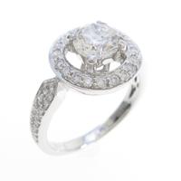 K18WG ダイヤモンドリング 1．008ct・H・I1・VG