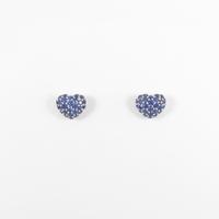 K18WG ハート サファイヤピアス