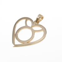 K18YG ハート ペンダント