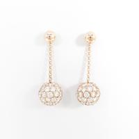 750PG／K18PG 2WAY ダイヤモンドピアス